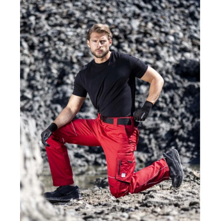Pantalon ARDON® SUMMER rouge – Workwear ergonomique avec poche pour genouillères
