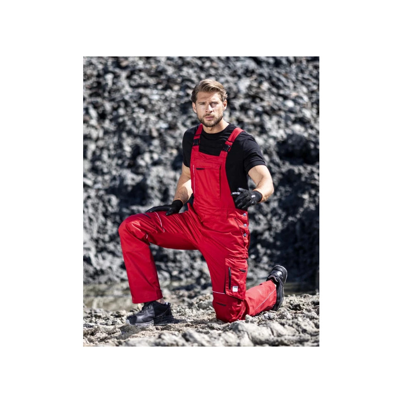 Salopette ARDON® SUMMER rouge – Workwear ergonomique avec poche pour genouillères