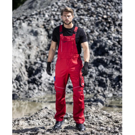 Salopette ARDON® SUMMER rouge – Workwear ergonomique avec poche pour genouillères