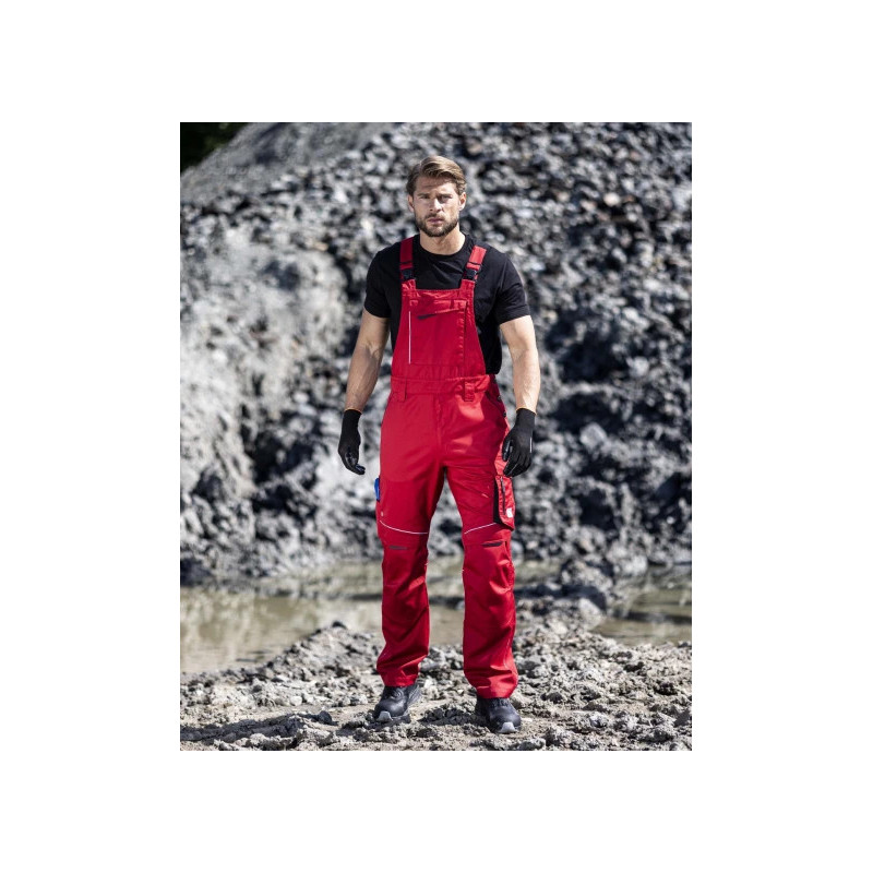 Salopette ARDON® SUMMER rouge – Workwear ergonomique avec poche pour genouillères