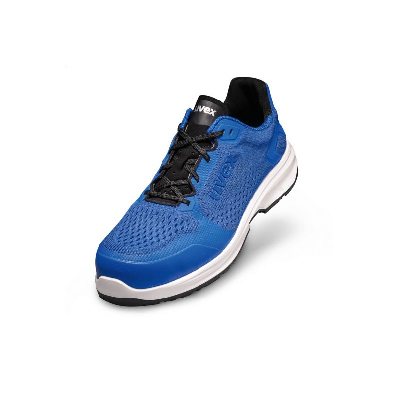 Chaussures de securite basses UVEX 1 Sport S1P bleues AFS Application Fast Set